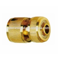 brass garden 1/2" hose quick connector with stop valve